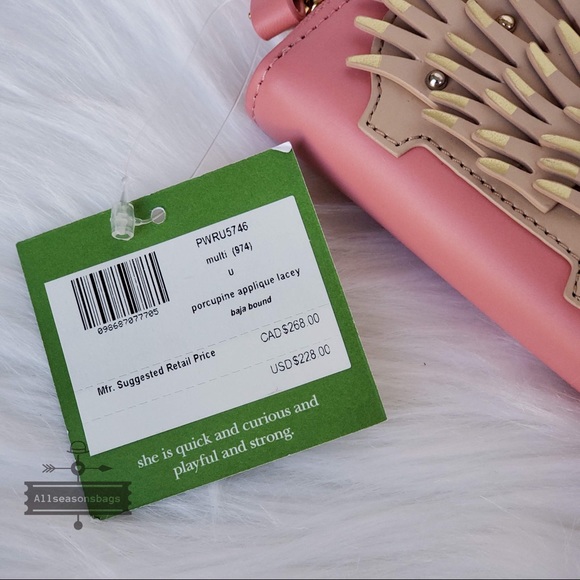 NWT Kate Spade Porcupine Appliqué Lacey Wallet - Picture 4 of 8